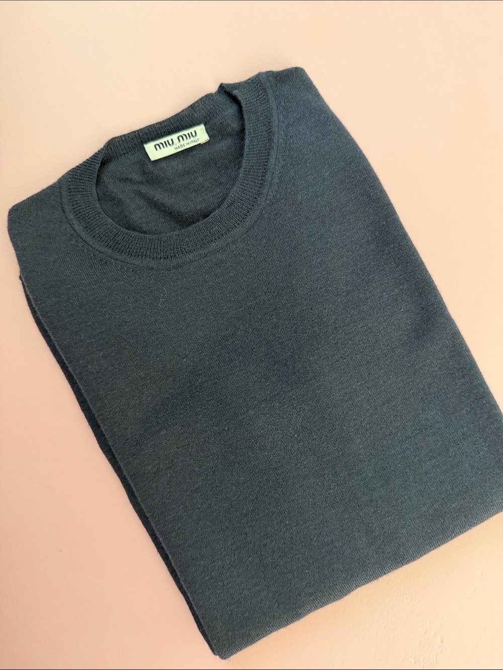 Miu Miu Dark Navy Crewneck Sweater :